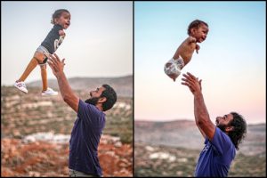 الطفل محمد بعد تركيب أطراف صناعية له (محمد السعيد/ الأناضول)
